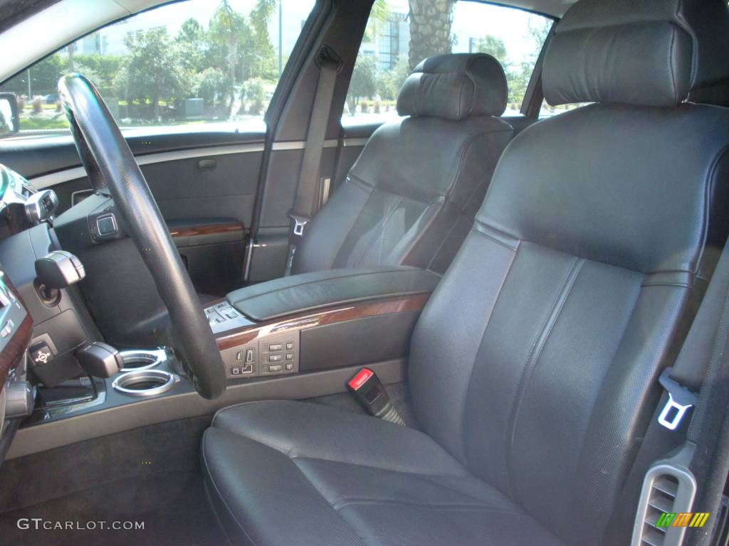 2005 7 Series 745Li Sedan - Black Sapphire Metallic / Black/Black photo #12