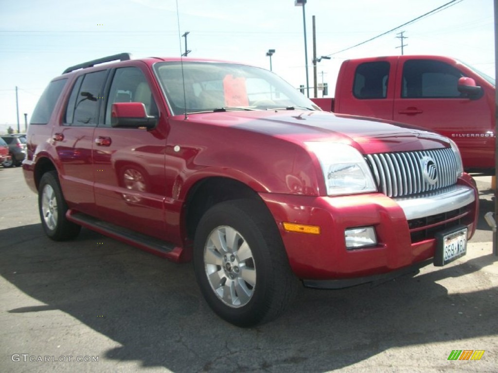 2006 Mountaineer Luxury AWD - Vivid Red Metallic / Camel photo #1