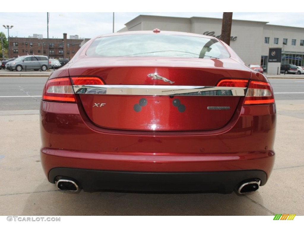 2009 XF Supercharged - Radiance Red Metallic / Champagne/Truffle photo #5