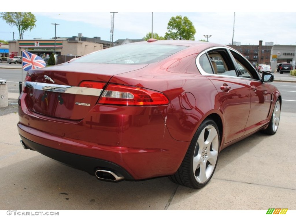 2009 XF Supercharged - Radiance Red Metallic / Champagne/Truffle photo #6