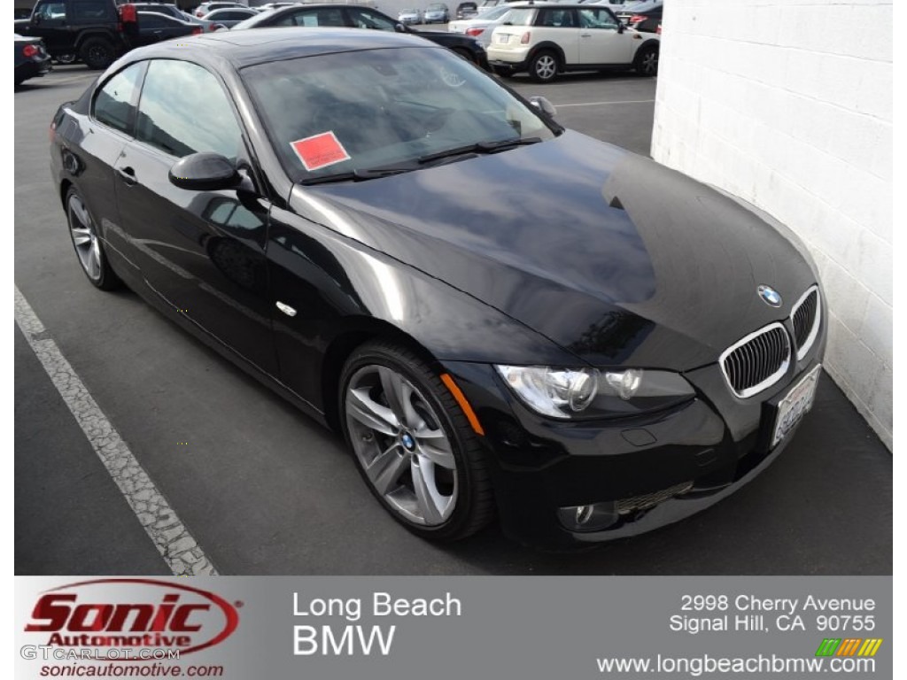 2009 3 Series 335i Coupe - Jet Black / Black photo #1