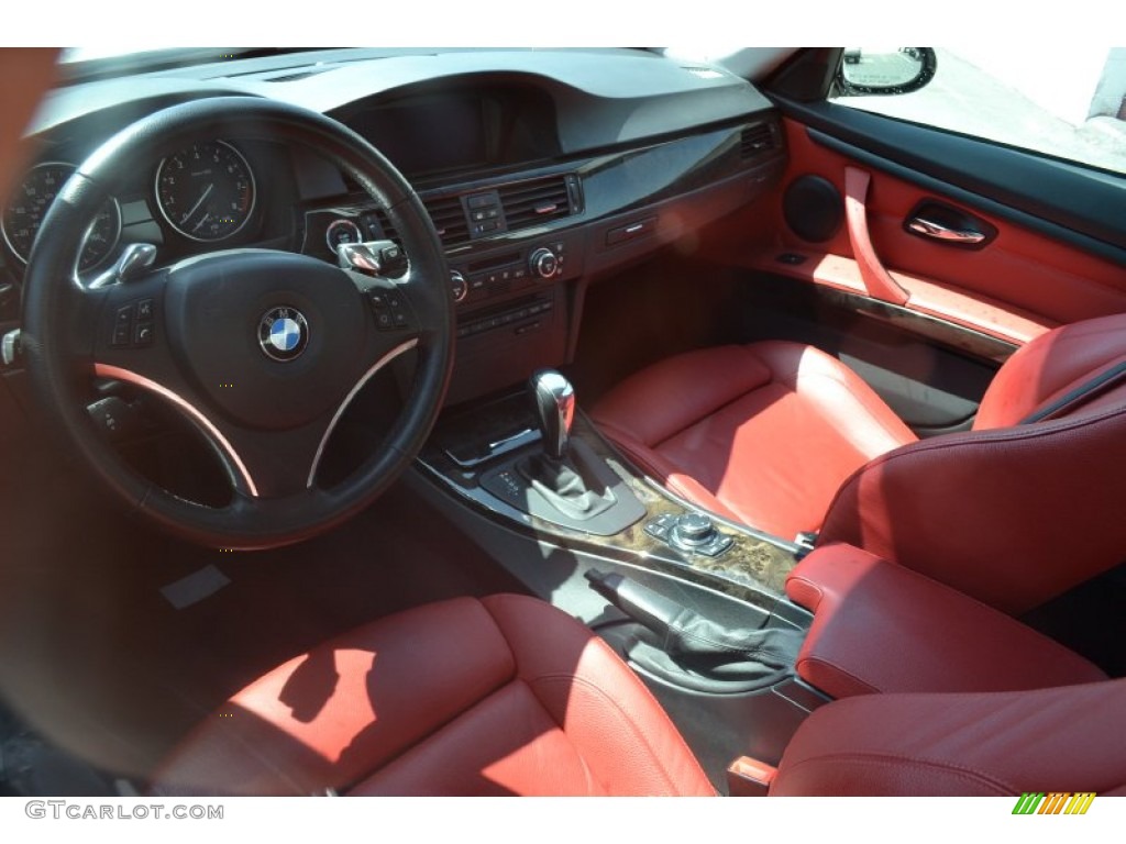 2009 3 Series 335i Coupe - Alpine White / Coral Red/Black Dakota Leather photo #4