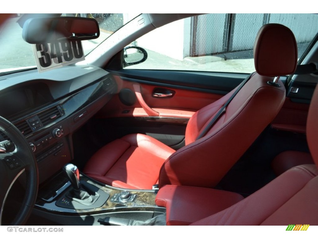 2009 3 Series 335i Coupe - Alpine White / Coral Red/Black Dakota Leather photo #5