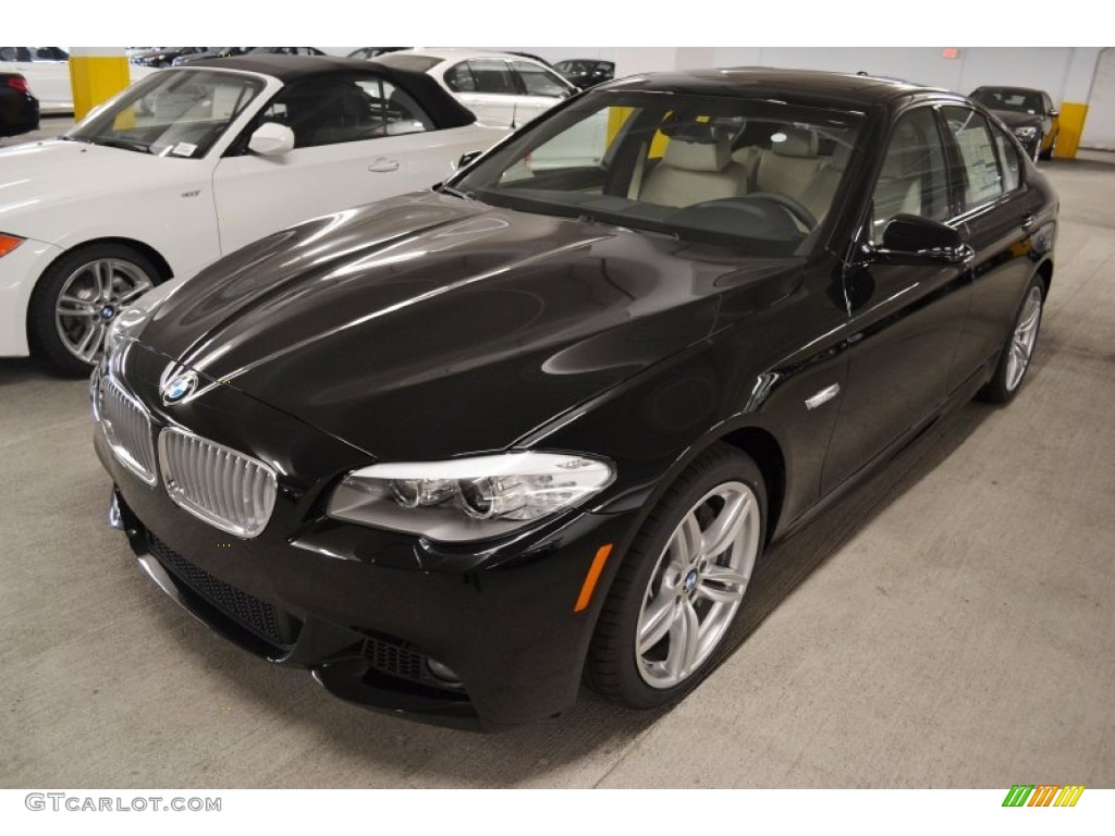 2012 5 Series 550i Sedan - Jet Black / Oyster/Black photo #9