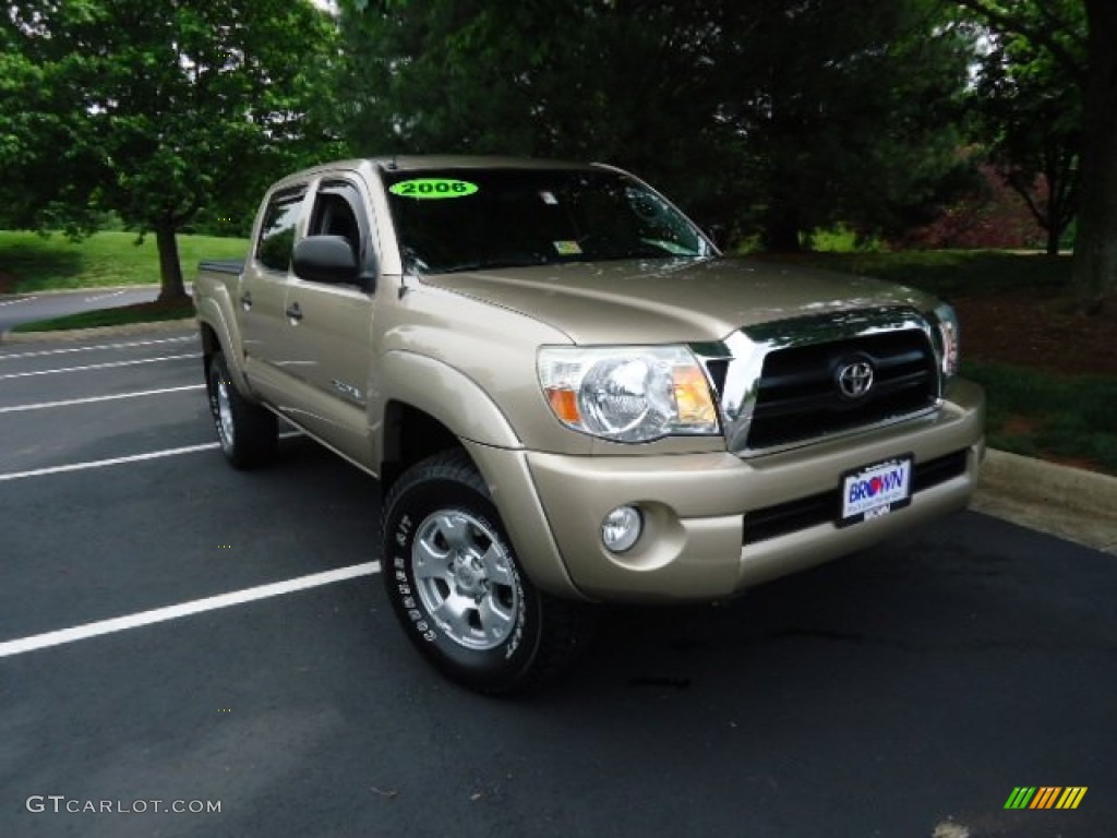 2006 Tacoma V6 TRD Double Cab 4x4 - Desert Sand Mica / Graphite Gray photo #1