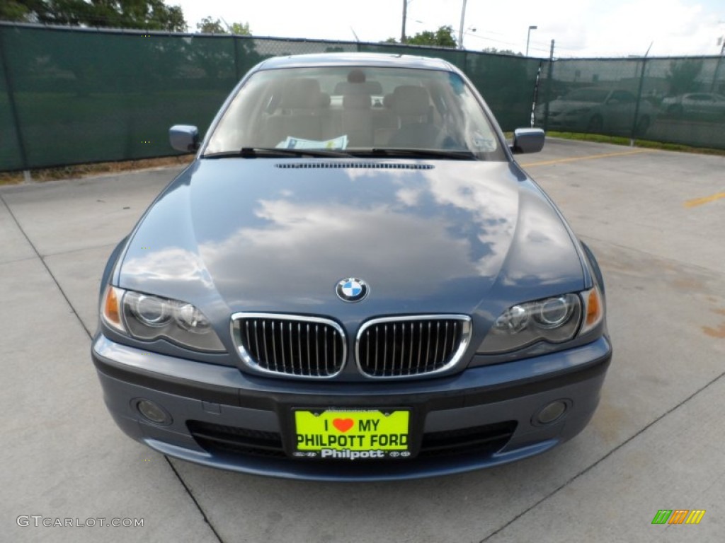 2003 3 Series 330i Sedan - Steel Blue Metallic / Sand photo #8