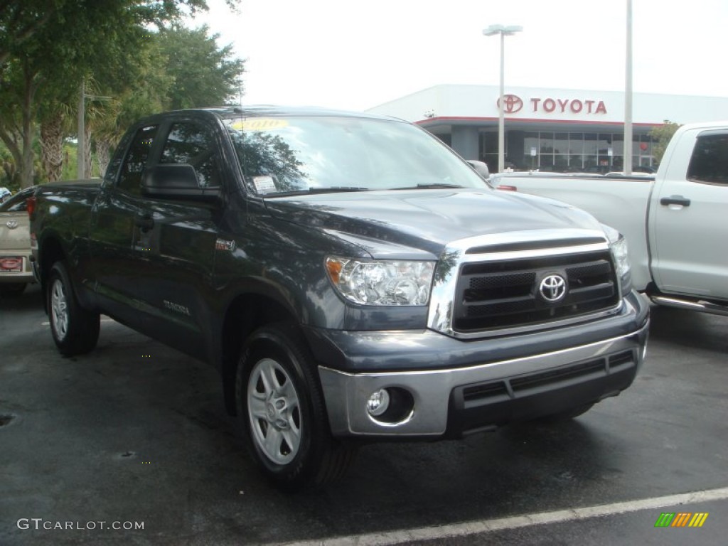 2010 Tundra Double Cab 4x4 - Slate Gray Metallic / Black photo #1