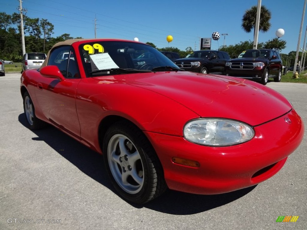 1999 MX-5 Miata LP Roadster - Classic Red / Tan photo #9