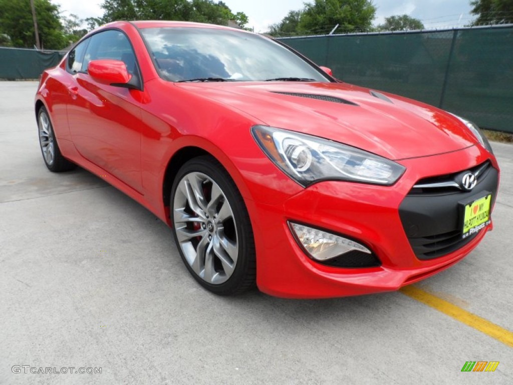 2013 Genesis Coupe 3.8 R-Spec - Tsukuba Red / Red Leather/Red Cloth photo #1
