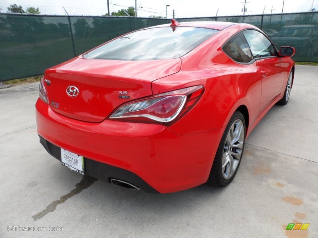 2013 Genesis Coupe 3.8 R-Spec - Tsukuba Red / Red Leather/Red Cloth photo #3