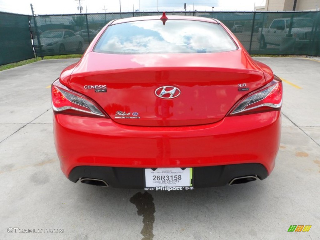 2013 Genesis Coupe 3.8 R-Spec - Tsukuba Red / Red Leather/Red Cloth photo #4