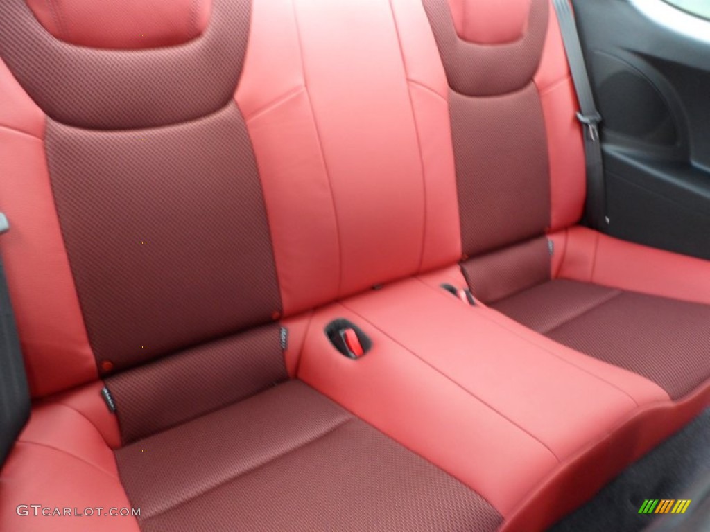 Red Leather/Red Cloth Interior 2013 Hyundai Genesis Coupe 3.8 R-Spec Photo #64853378