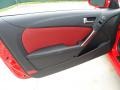 Red Leather/Red Cloth 2013 Hyundai Genesis Coupe 3.8 R-Spec Door Panel