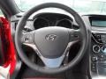 Red Leather/Red Cloth 2013 Hyundai Genesis Coupe 3.8 R-Spec Steering Wheel