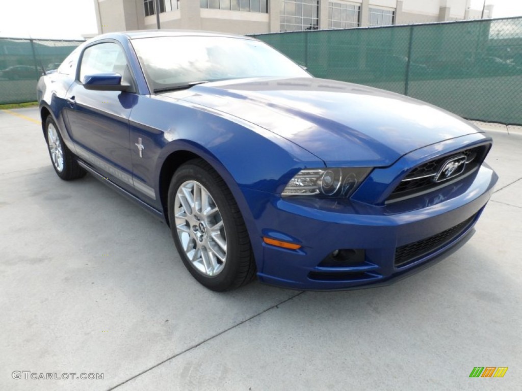 Deep Impact Blue Metallic 2013 Ford Mustang V6 Premium Coupe Exterior Photo #64854158