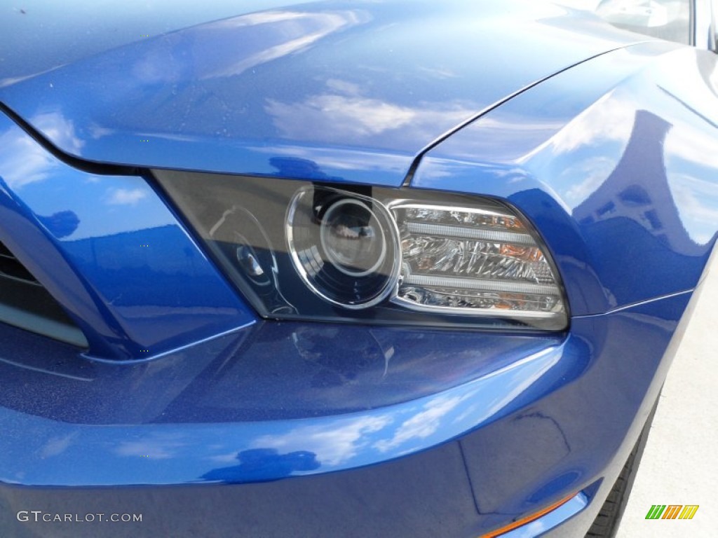 2013 Mustang V6 Premium Coupe - Deep Impact Blue Metallic / Charcoal Black photo #9