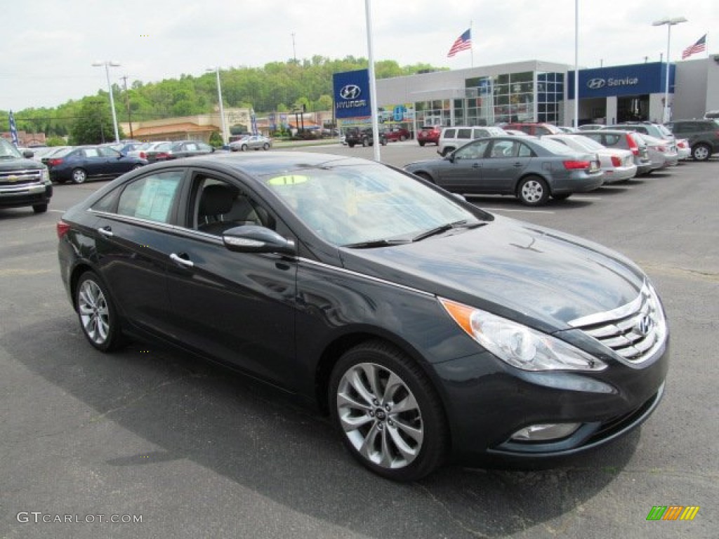 2011 Sonata Limited 2.0T - Pacific Blue Pearl / Gray photo #1