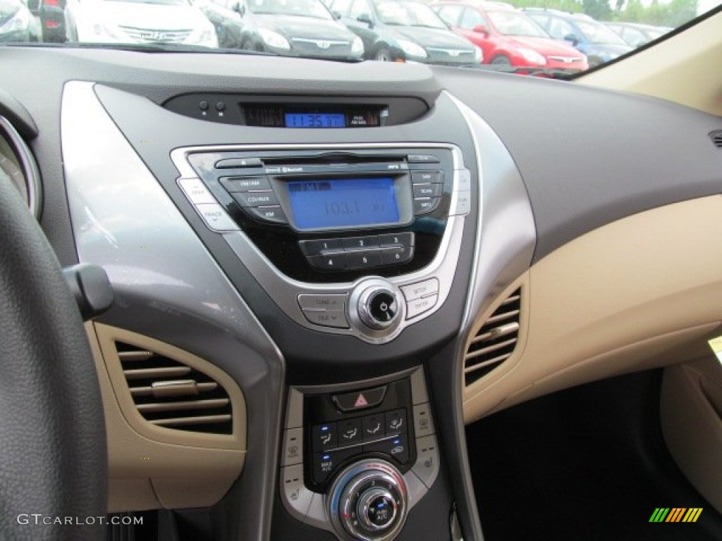 2013 Elantra GLS - Blue Sky Metallic / Beige photo #8