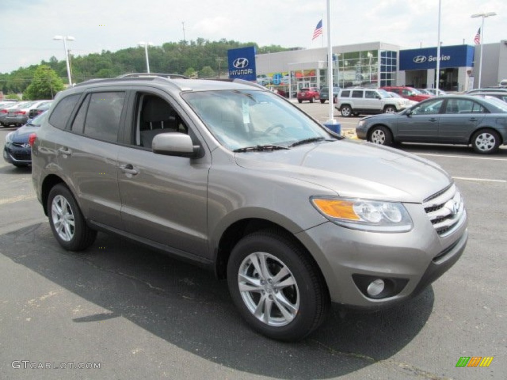 2012 Santa Fe SE V6 AWD - Mineral Gray / Gray photo #1