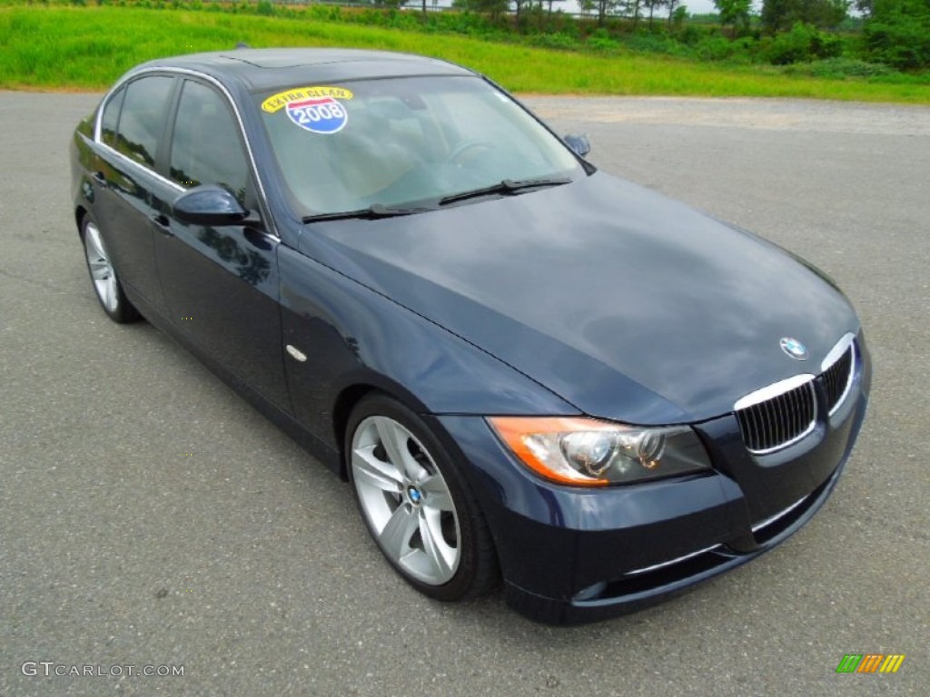 2008 3 Series 335i Sedan - Monaco Blue Metallic / Beige photo #2