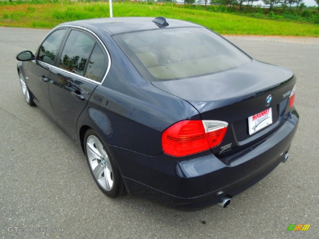 2008 3 Series 335i Sedan - Monaco Blue Metallic / Beige photo #5