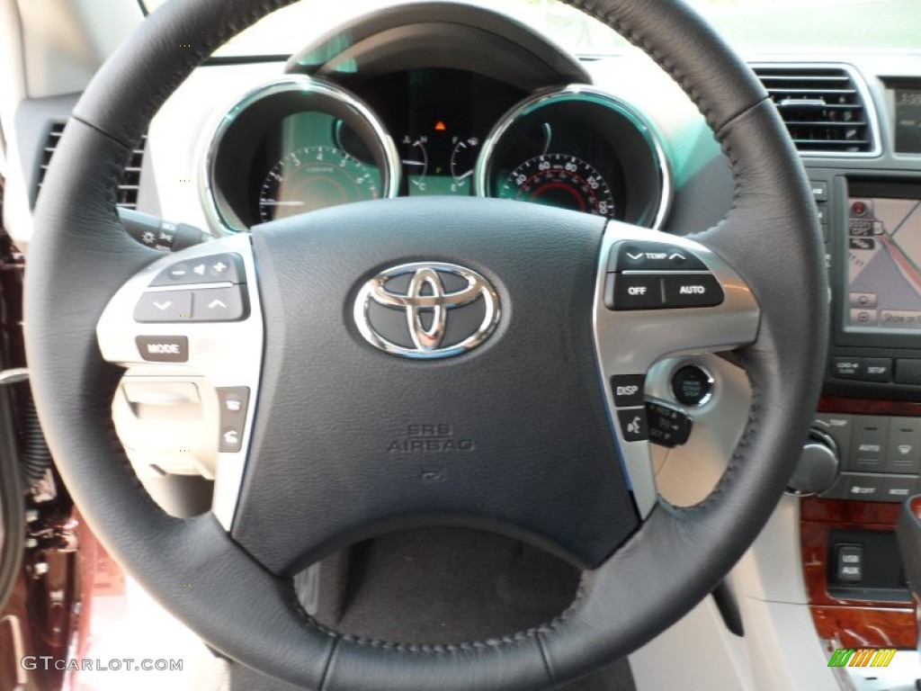 2012 Highlander Limited - Sizzling Crimson Mica / Ash photo #36