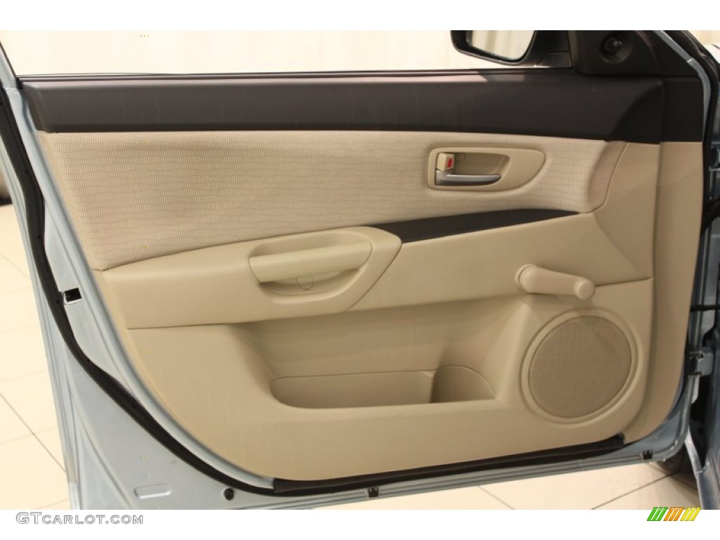 2007 MAZDA3 i Sport Sedan - Ice Blue Metallic / Beige photo #5
