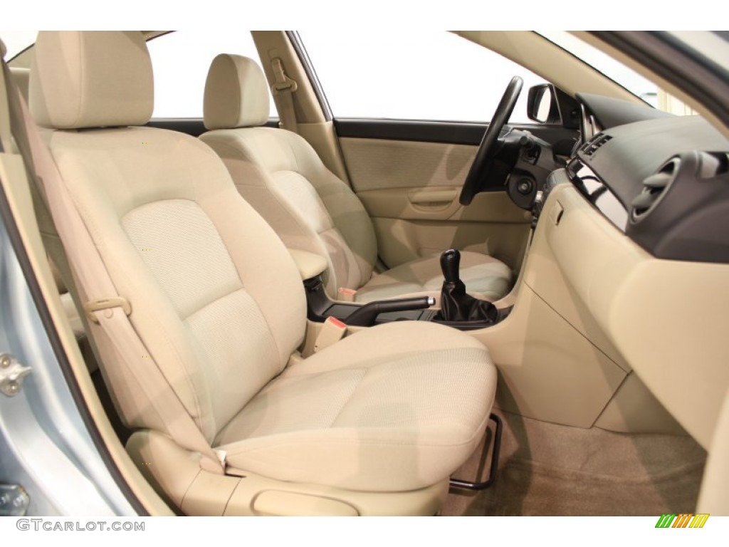 2007 MAZDA3 i Sport Sedan - Ice Blue Metallic / Beige photo #11