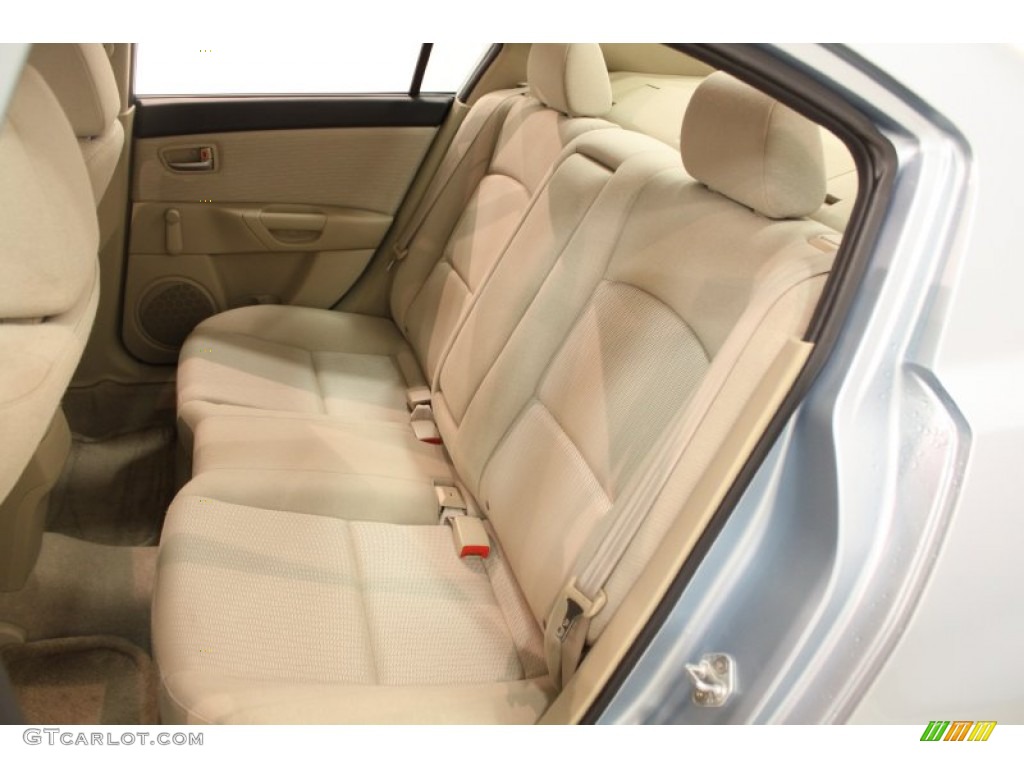 2007 MAZDA3 i Sport Sedan - Ice Blue Metallic / Beige photo #13