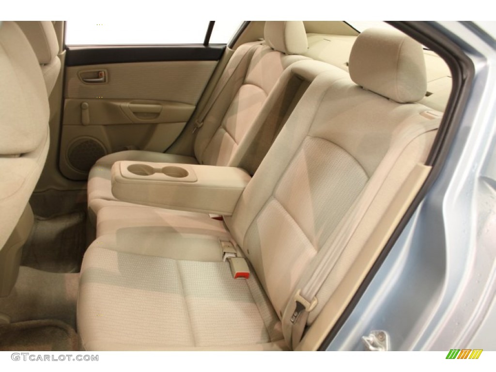 2007 MAZDA3 i Sport Sedan - Ice Blue Metallic / Beige photo #14