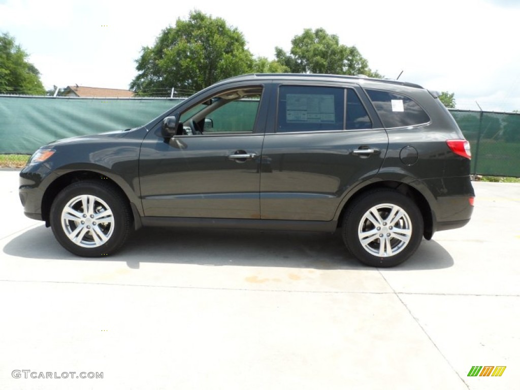 2012 Santa Fe Limited V6 - Black Forest Green / Beige photo #6