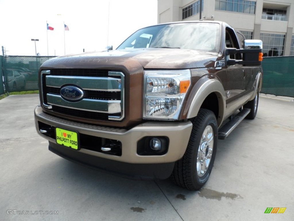 2012 F250 Super Duty King Ranch Crew Cab 4x4 - Golden Bronze Metallic / Chaparral Leather photo #7