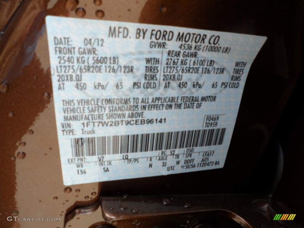 2012 F250 Super Duty King Ranch Crew Cab 4x4 - Golden Bronze Metallic / Chaparral Leather photo #41