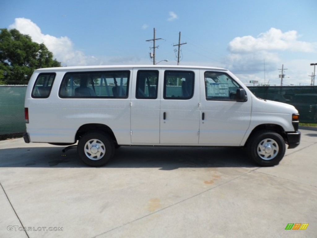 Oxford White 2012 Ford E Series Van E350 XL Extended Passenger Exterior Photo #64860374