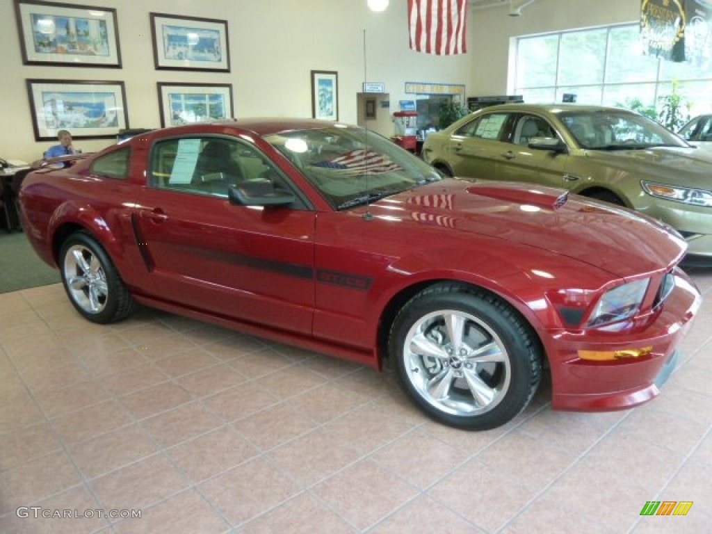 2008 Mustang GT/CS California Special Coupe - Dark Candy Apple Red / Dark Charcoal/Medium Parchment photo #1