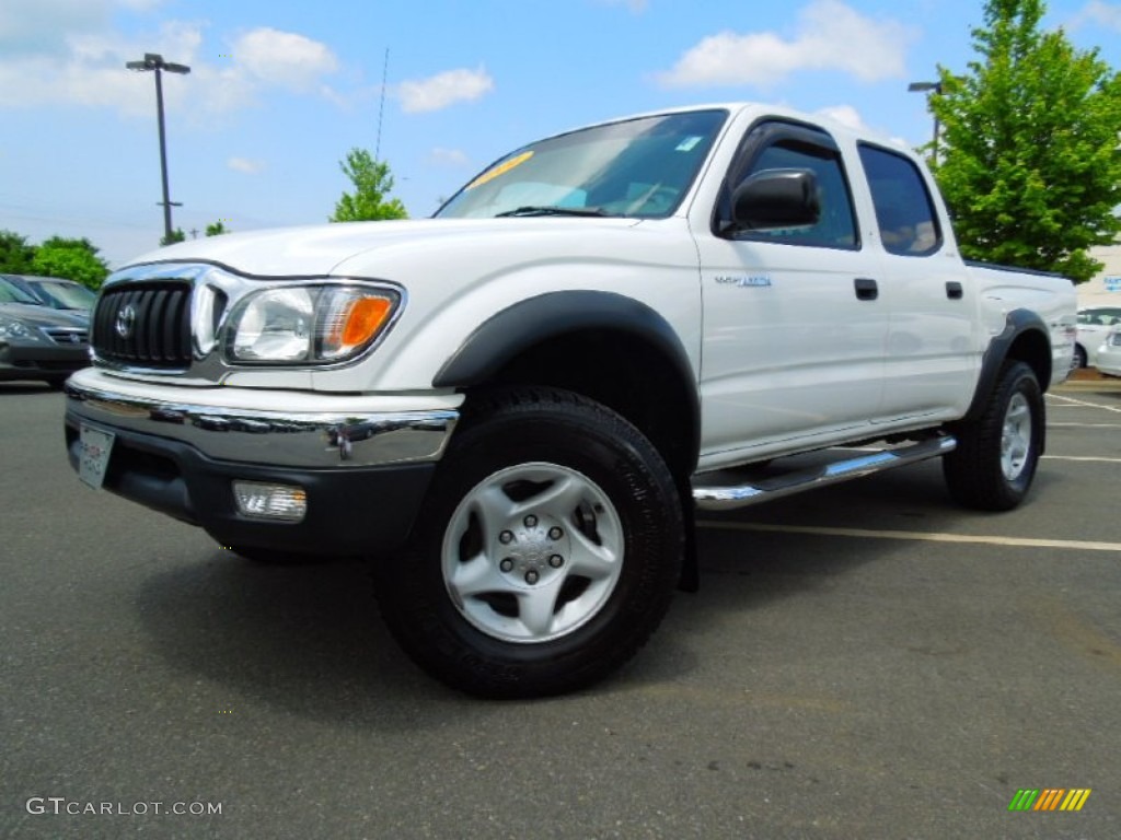 2004 Tacoma V6 PreRunner TRD Double Cab - Super White / Charcoal photo #1