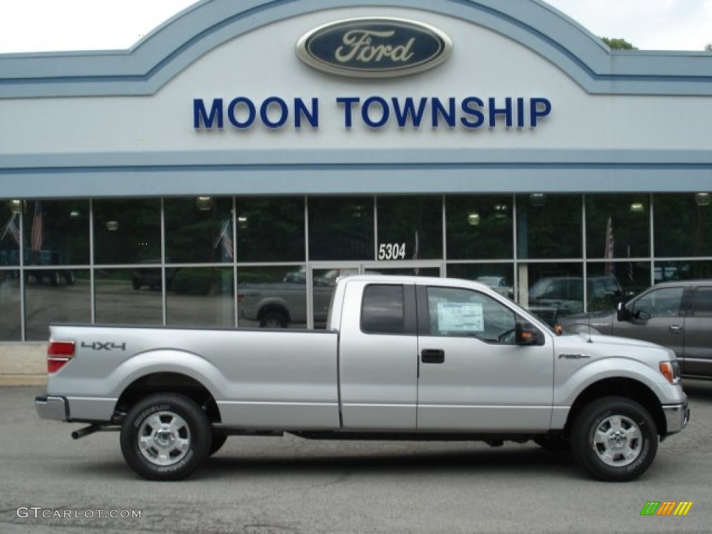 2012 F150 XLT SuperCab 4x4 - Ingot Silver Metallic / Steel Gray photo #1