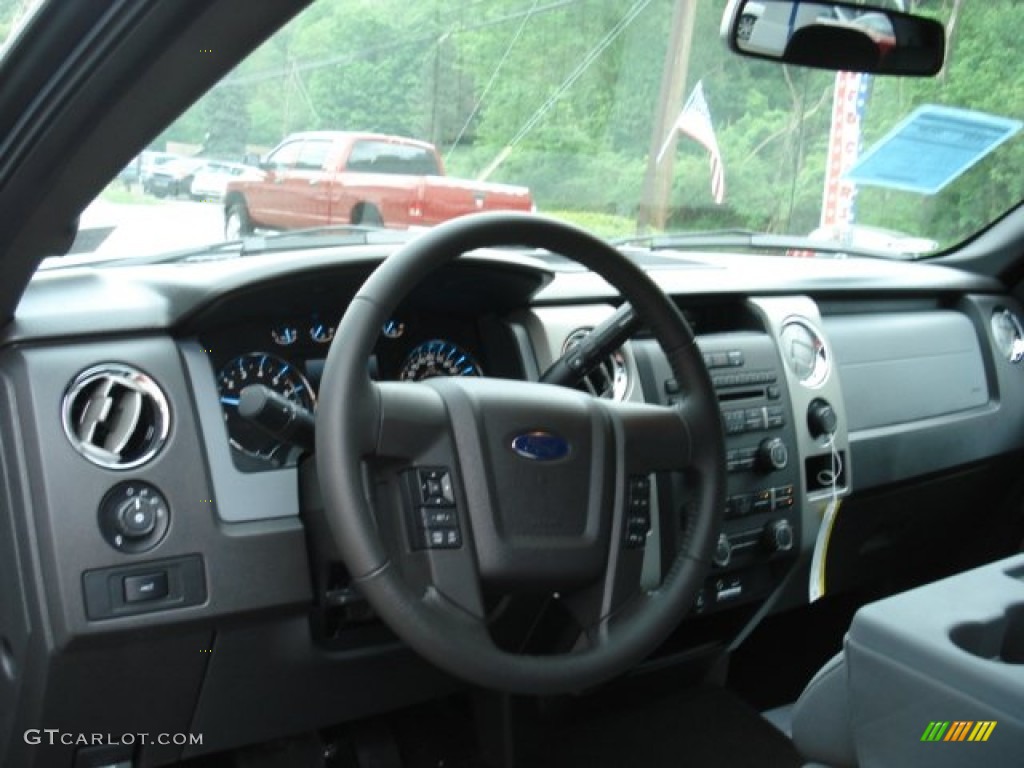 2012 F150 XLT SuperCab 4x4 - Ingot Silver Metallic / Steel Gray photo #10