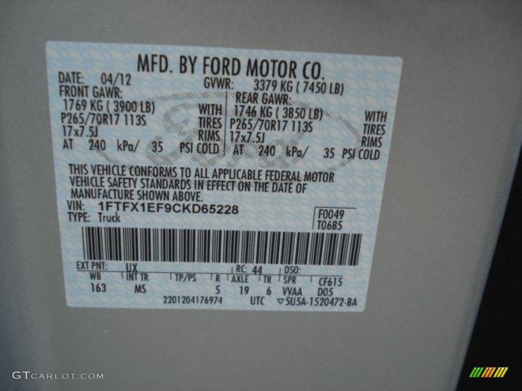 2012 F150 XLT SuperCab 4x4 - Ingot Silver Metallic / Steel Gray photo #18