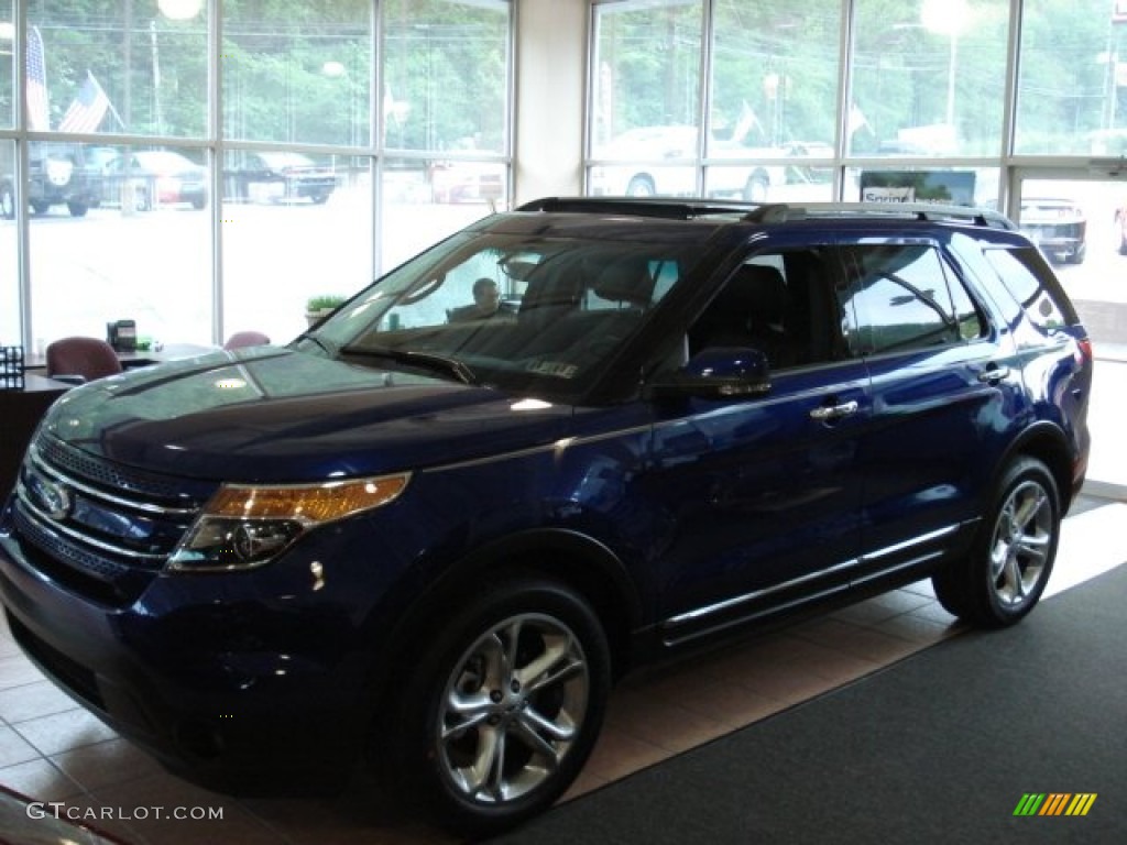 2013 Explorer Limited 4WD - Deep Impact Blue Metallic / Charcoal Black photo #3