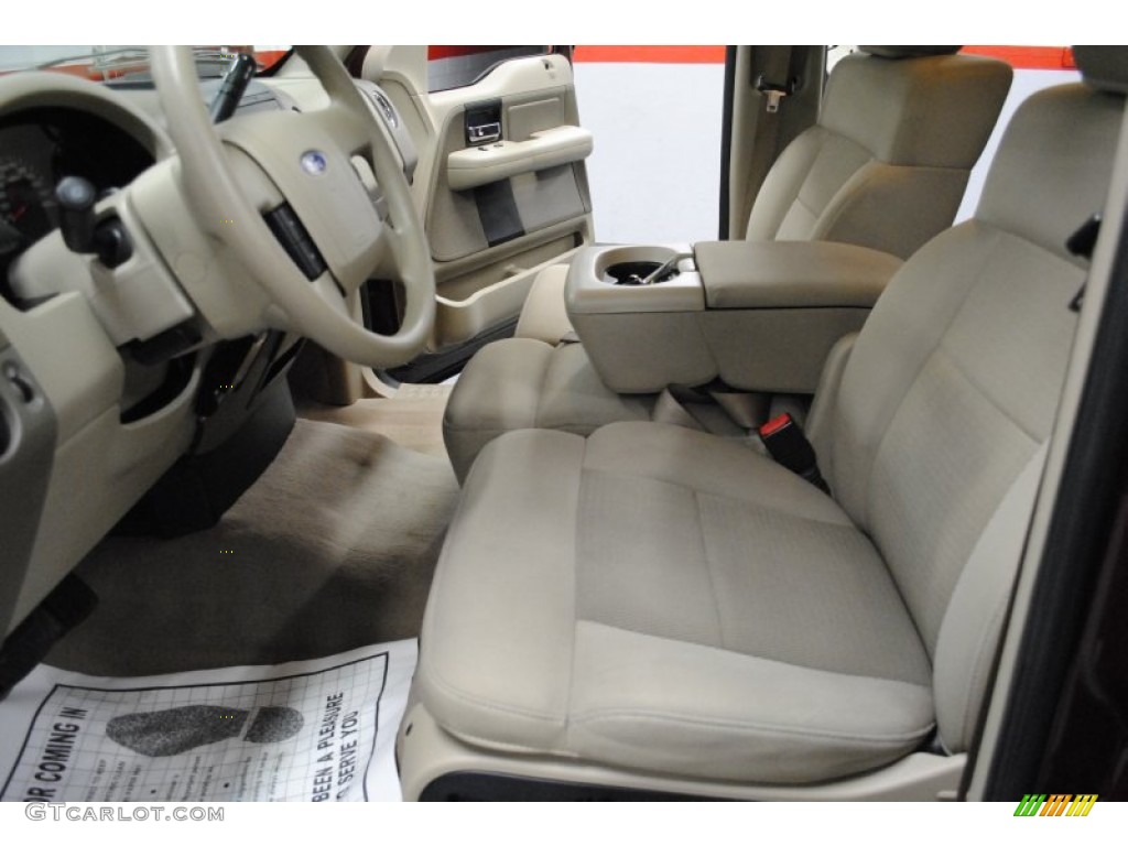 2005 F150 XLT SuperCrew 4x4 - Dark Toreador Red Metallic / Tan photo #50