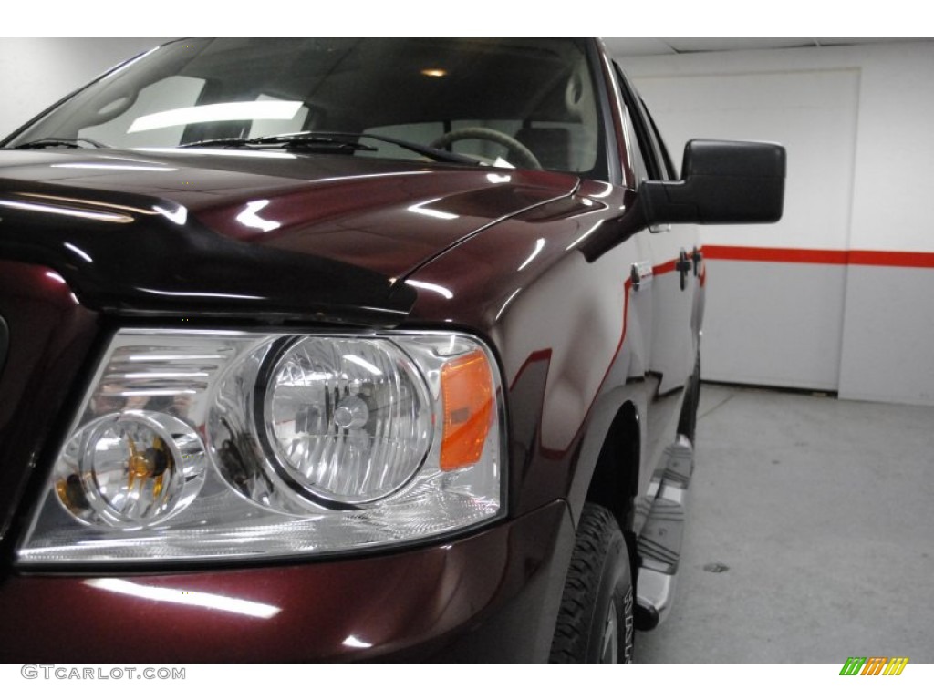 2005 F150 XLT SuperCrew 4x4 - Dark Toreador Red Metallic / Tan photo #78
