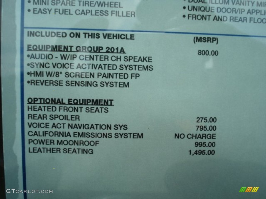 2013 Ford Taurus SEL AWD Window Sticker Photo #64863521