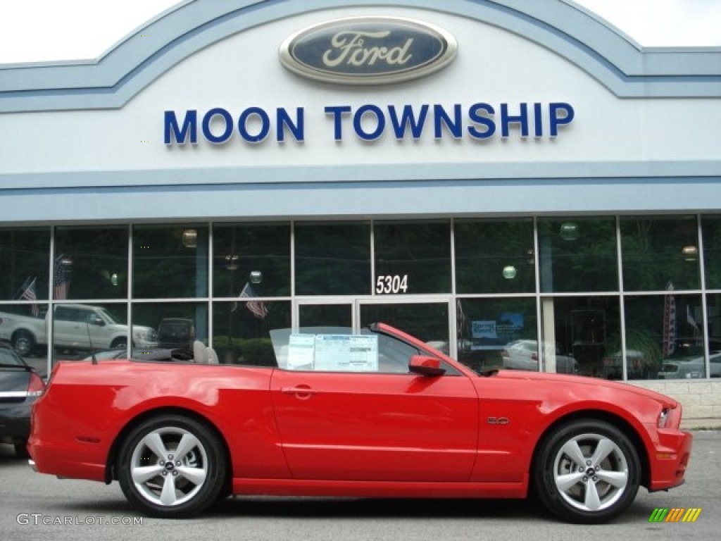 2013 Mustang GT Convertible - Race Red / Stone photo #1