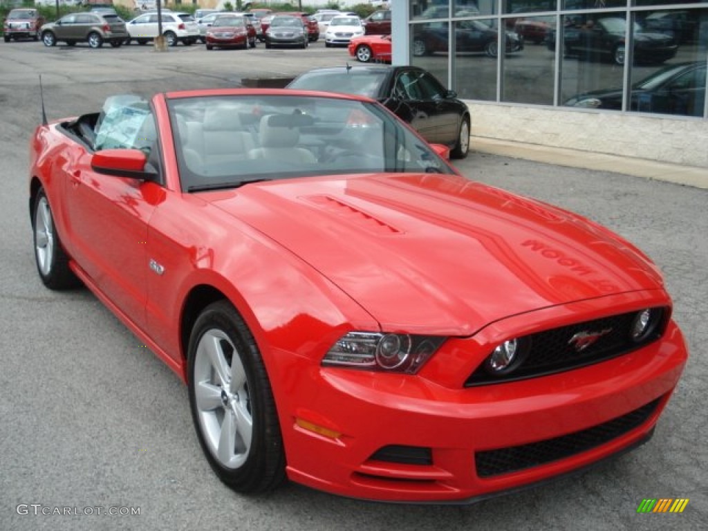 2013 Mustang GT Convertible - Race Red / Stone photo #2