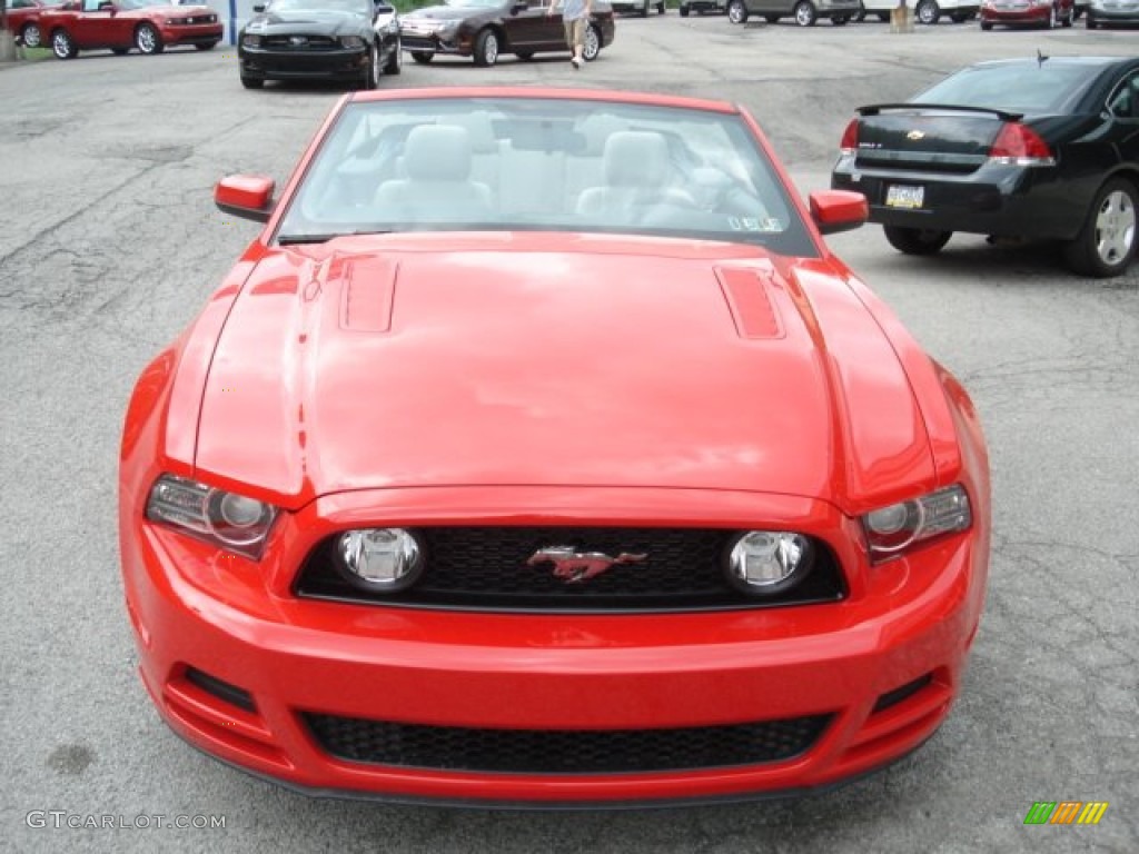 2013 Mustang GT Convertible - Race Red / Stone photo #3