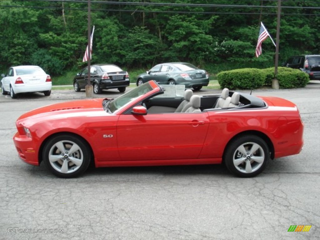 2013 Mustang GT Convertible - Race Red / Stone photo #5