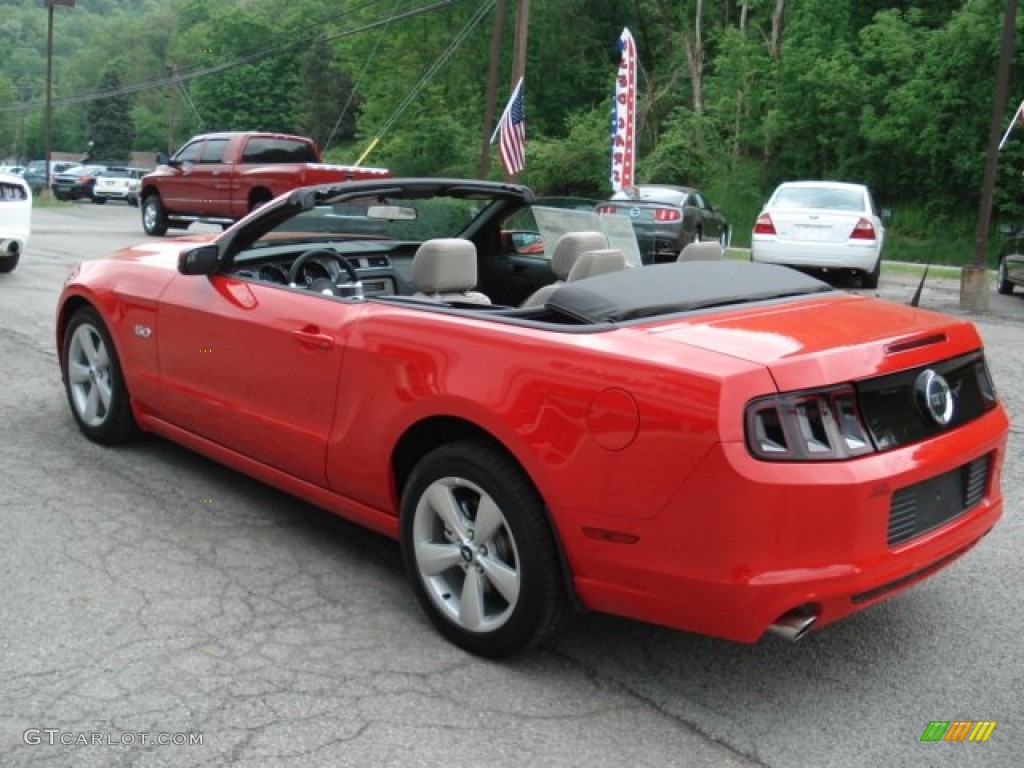 2013 Mustang GT Convertible - Race Red / Stone photo #6