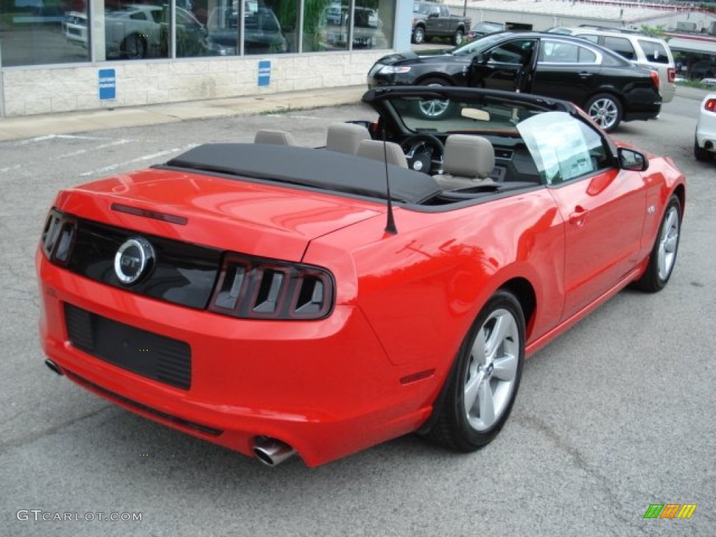 2013 Mustang GT Convertible - Race Red / Stone photo #8