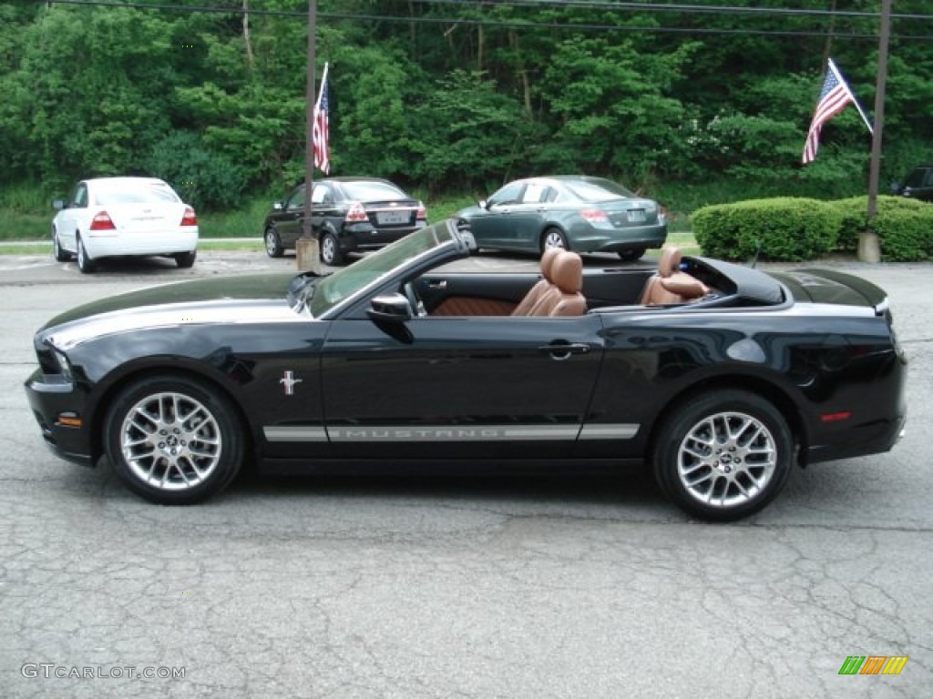 2013 Mustang V6 Premium Convertible - Black / Saddle photo #5